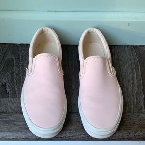 Light pink Vans slipped, size 8.5